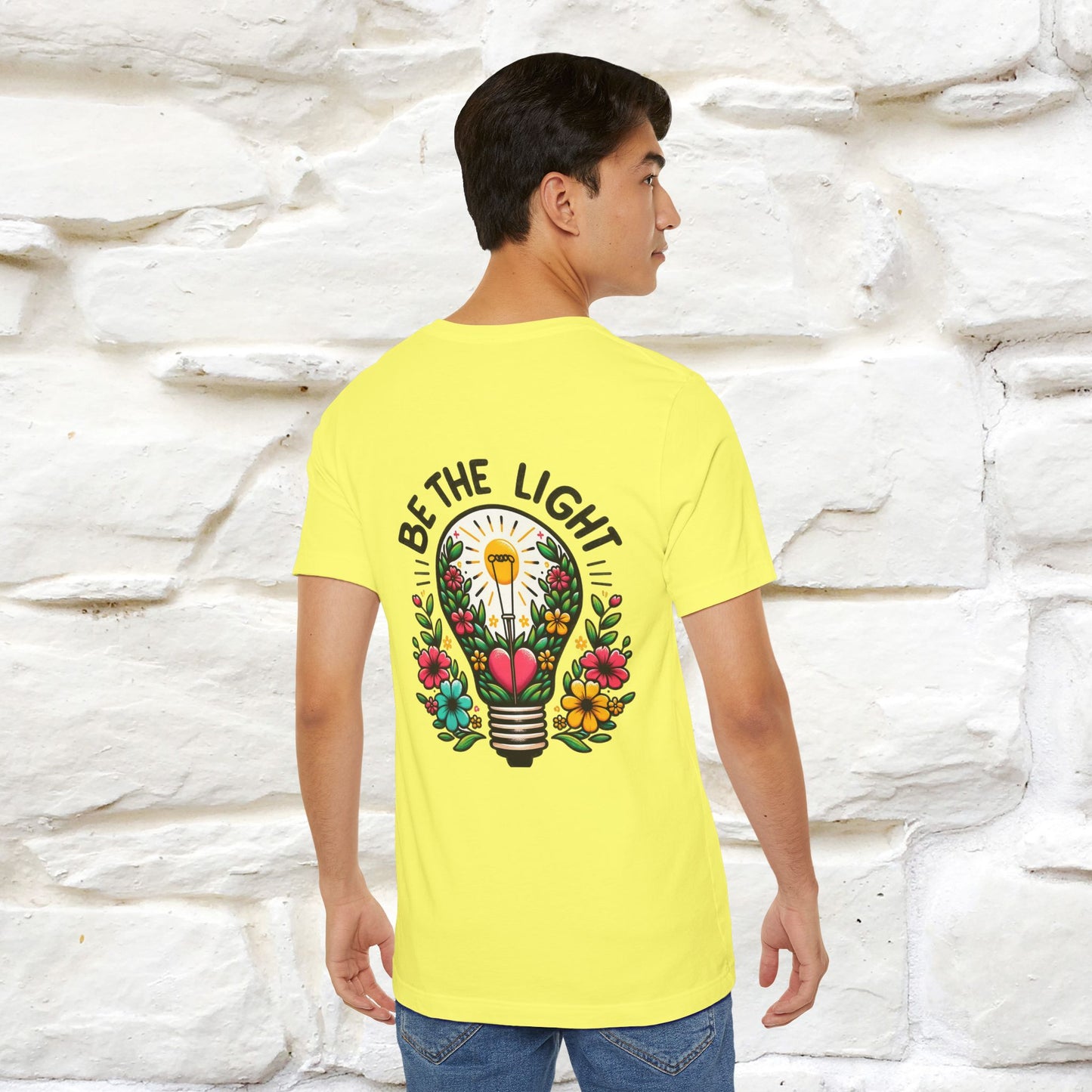 ''Be The Light" Cat T-Shirt| Front & Back Design | Nunu&Miao Studio - Nunu&Miao Studio