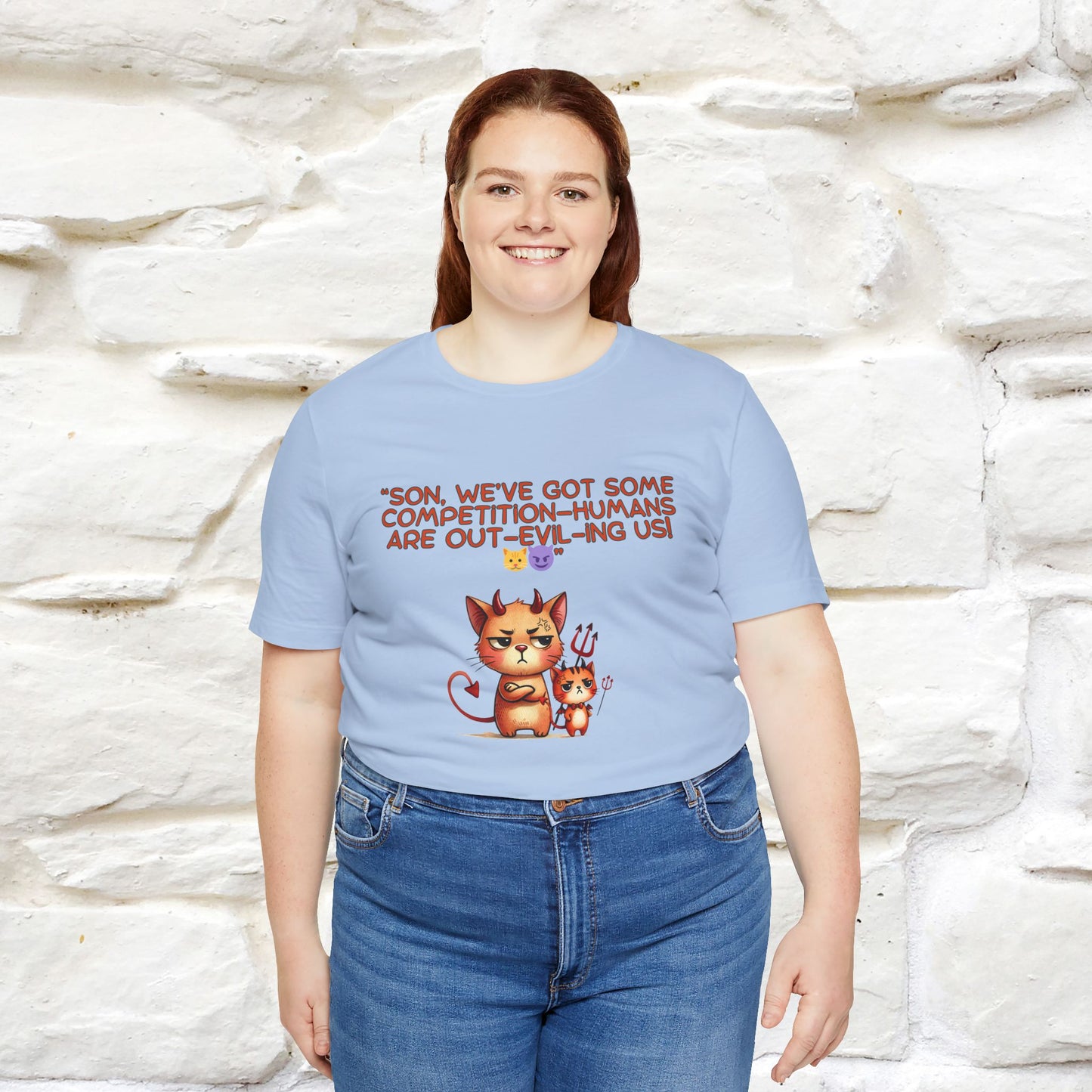 "Humans Are Out-Evil-Ing Us." Cat  T-shirt |Nunu&Miao Studio - Nunu&Miao Studio