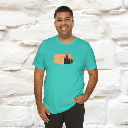 "Think Like There Is No Box" Cat T-Shirt| Front & Back Design | Nunu&Miao Studio - Nunu&Miao Studio