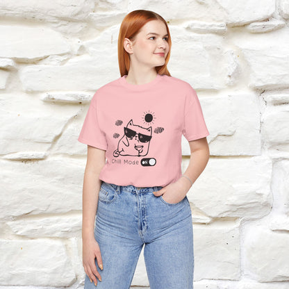 ''Chill Mode on'' Cat T-Shirt Front and Back Design | Nunu&Miao Studio