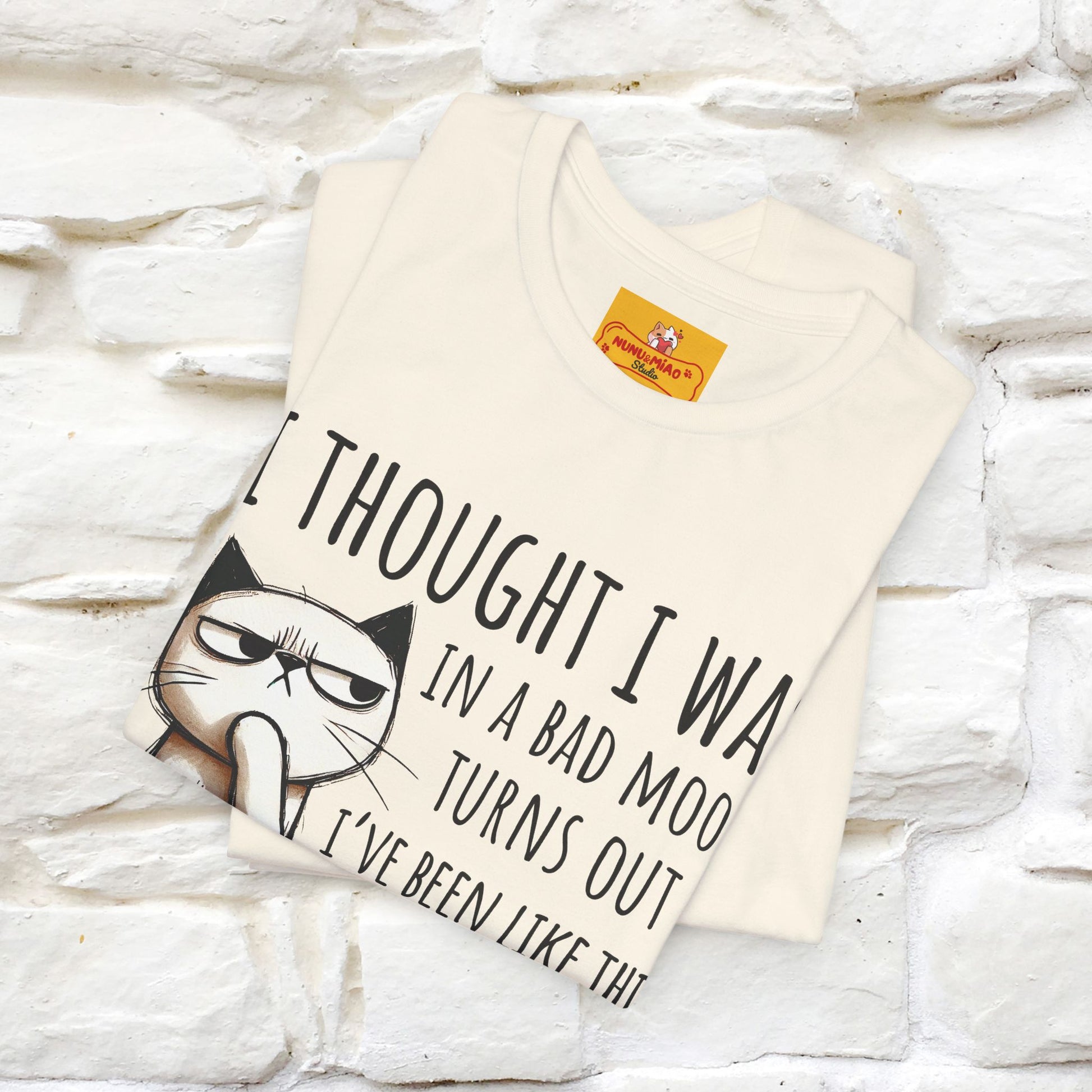 "I Thought I was In A Bad Mood.. " Cat  T-shirt |Nunu&Miao Studio - Nunu&Miao Studio