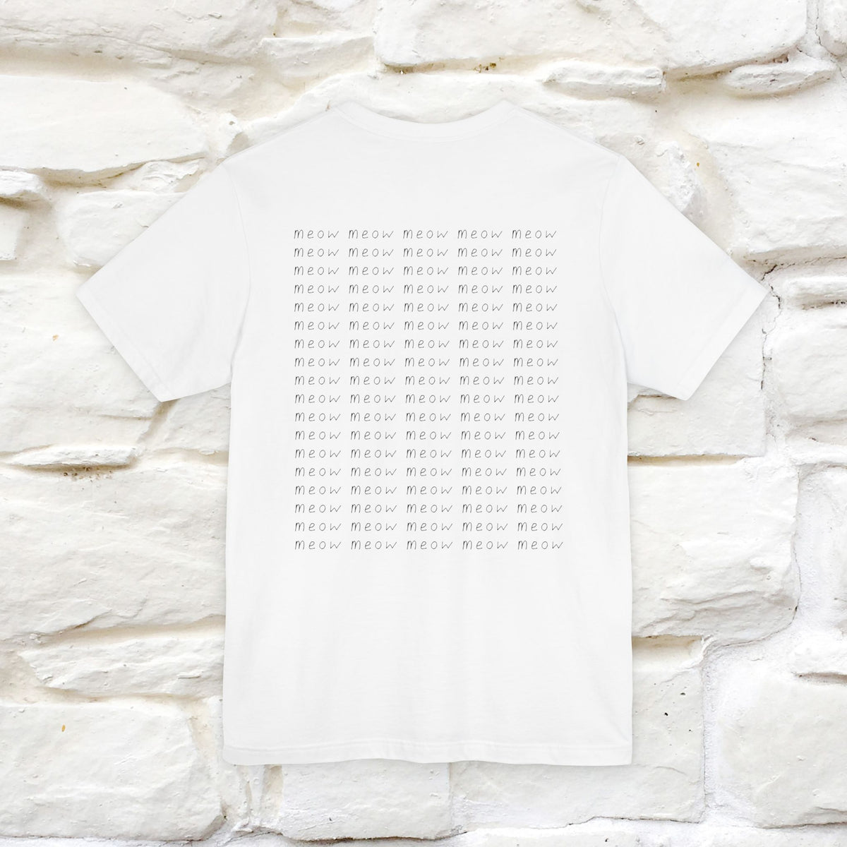 "Meow Meow Meow" Cat T-Shirt | Front & Back Design | Nunu&Miao Studio