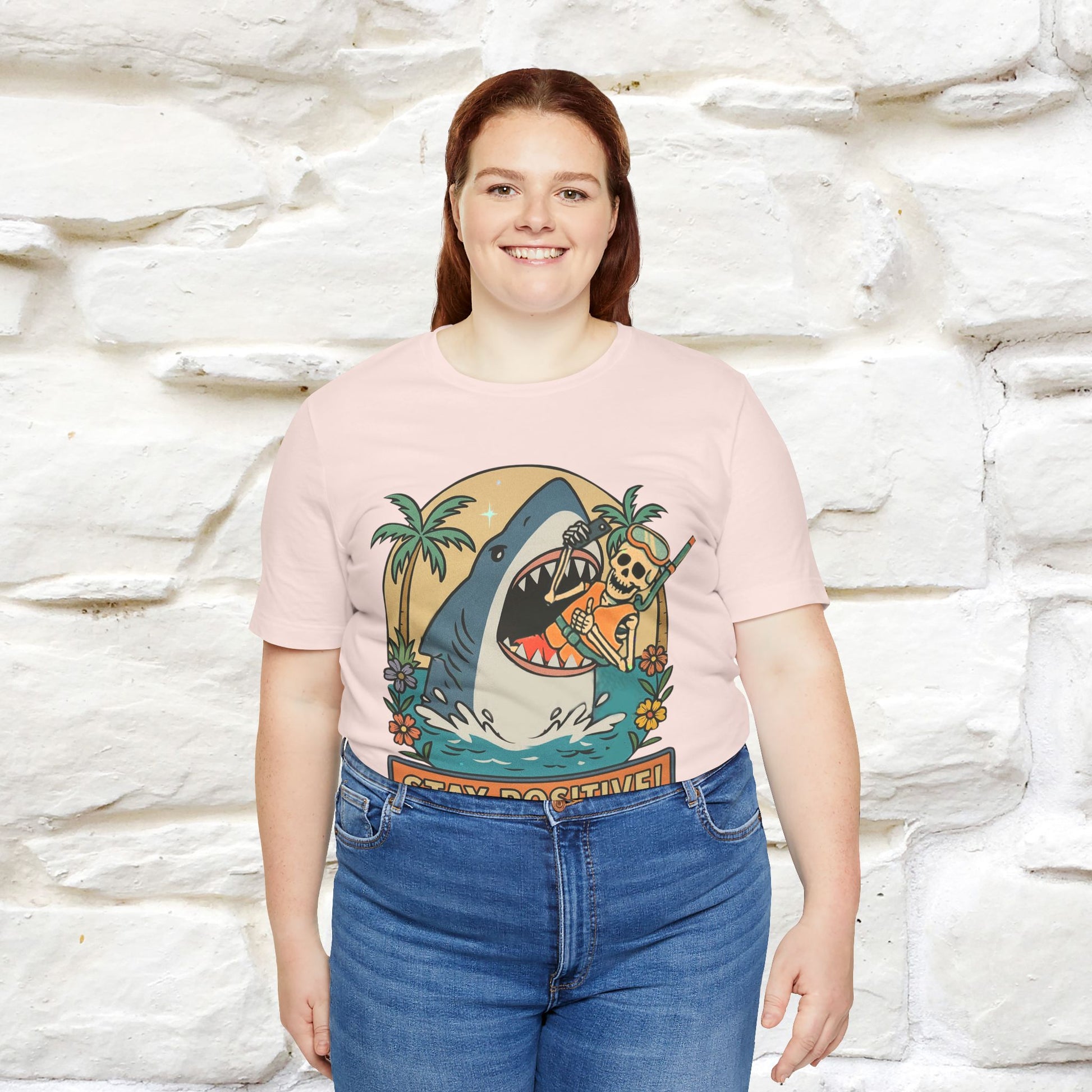 "Stay Positive" Funny T-shirt |Nunu&Miao Studio - Nunu&Miao Studio