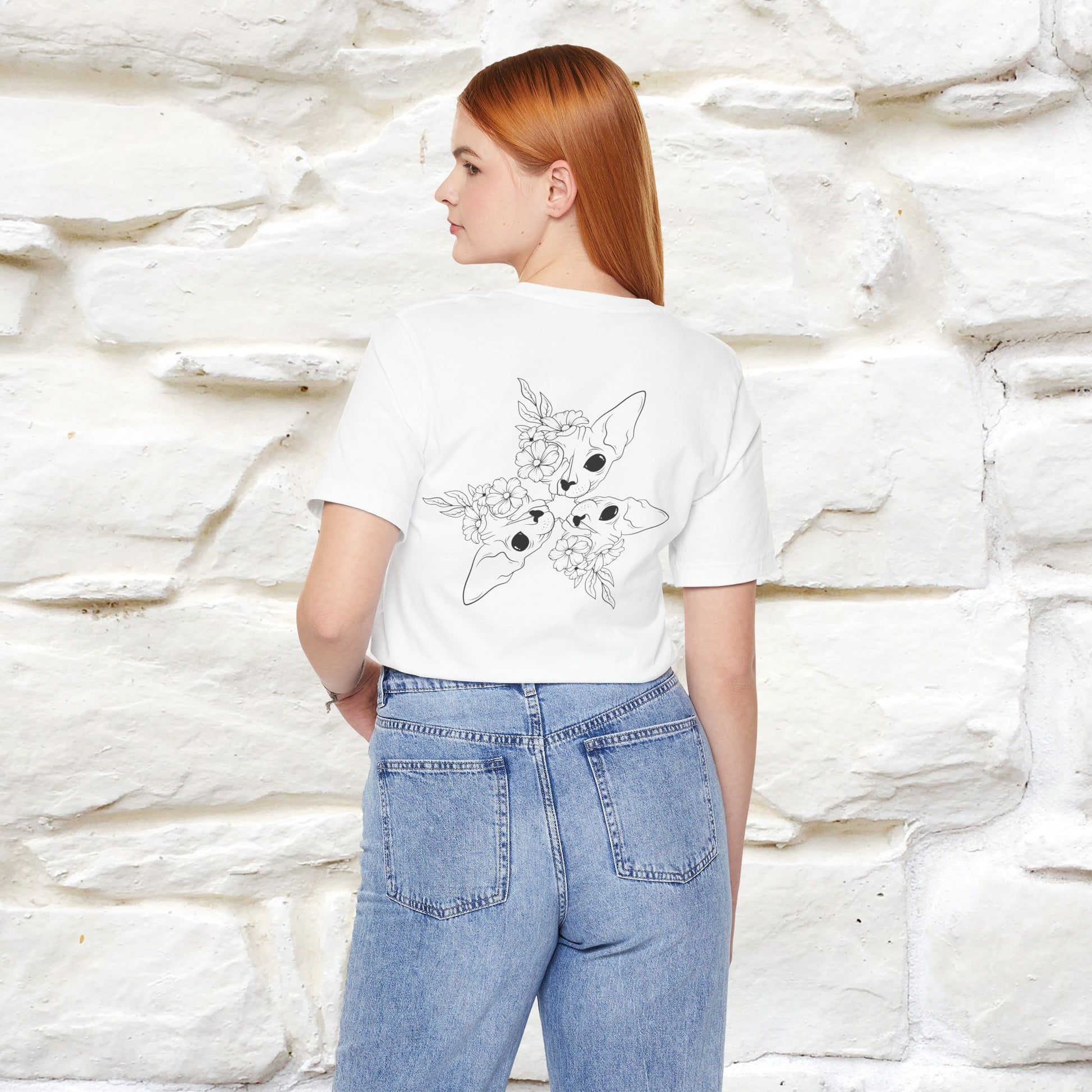 "Trinity'' Cat T-Shirt Front and Back Design | Nunu&Miao Studio - Nunu&Miao Studio