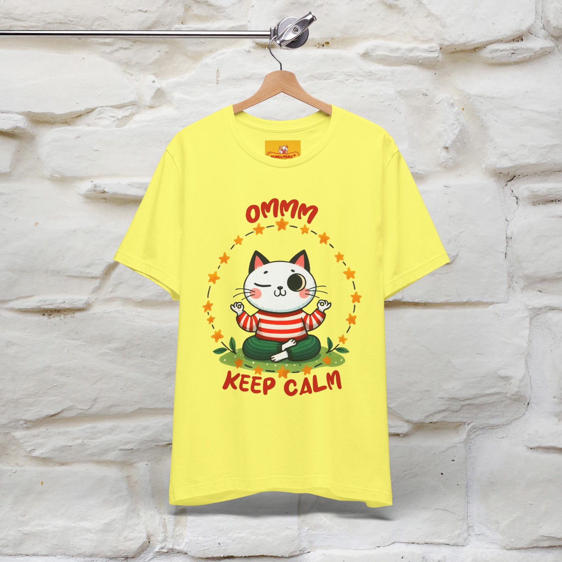''Ommm, Keep Calm'' Cat T-Shirt | Nunu&Miao Studio - Nunu&Miao Studio