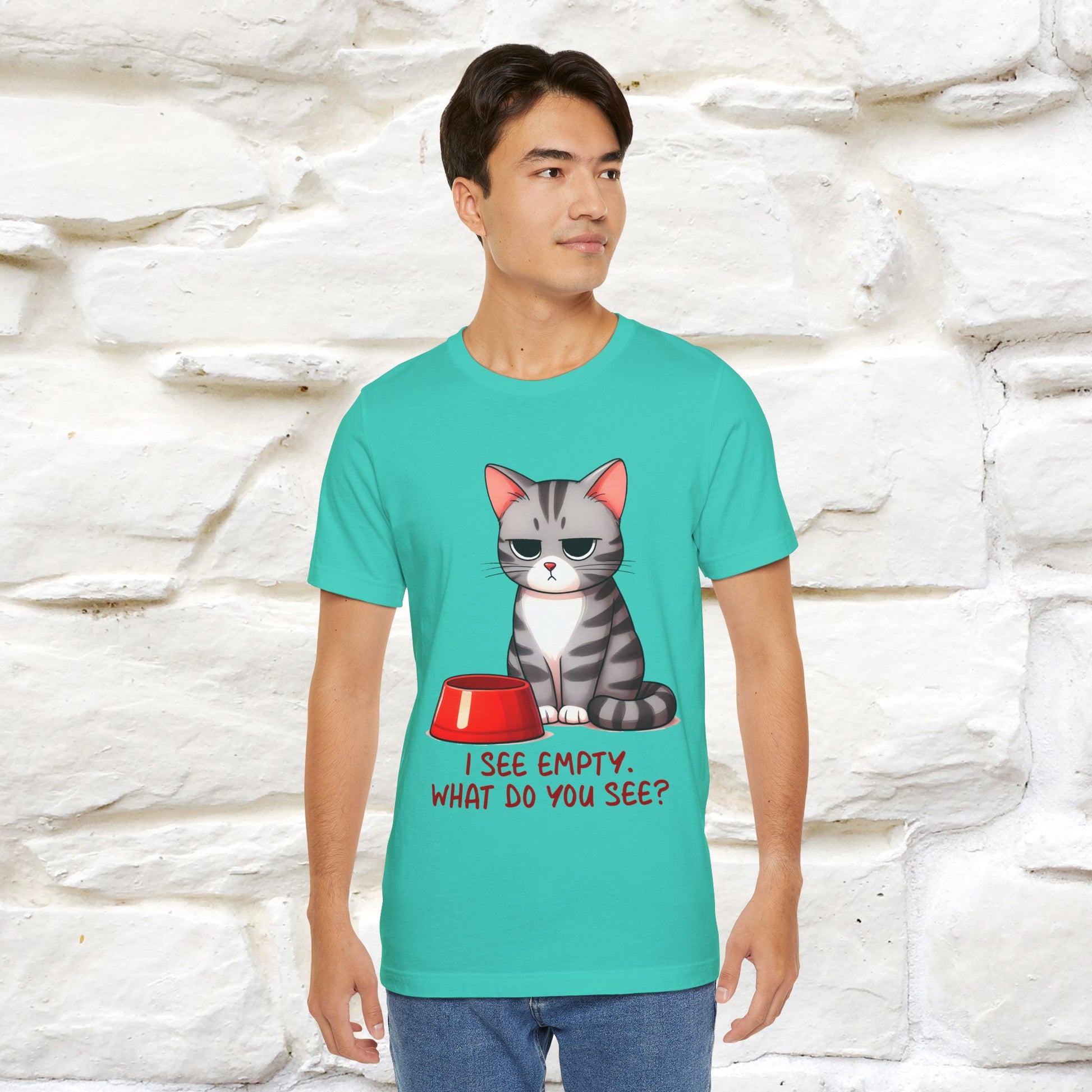 "I See Empty. What Do You See"  | Cat T-Shirt | Nunu&Miao Studio - Nunu&Miao Studio