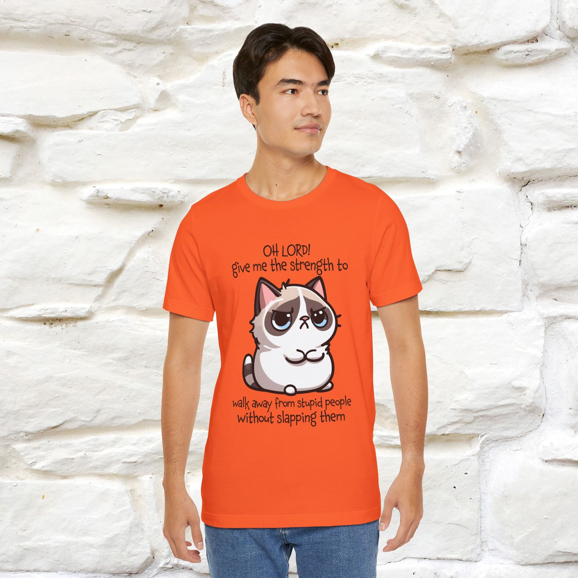 ''Oh Lord! Give Me Strength to ...'' Cat T-Shirt |  | Nunu&Miao Studio - Nunu&Miao Studio