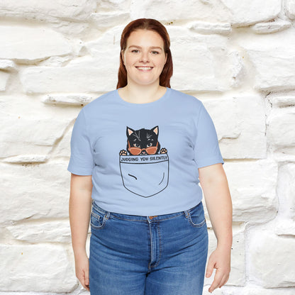''Judging You Silently'' | Cat T-Shirt for Men | Nunu&Miao Studio - Nunu&Miao Studio