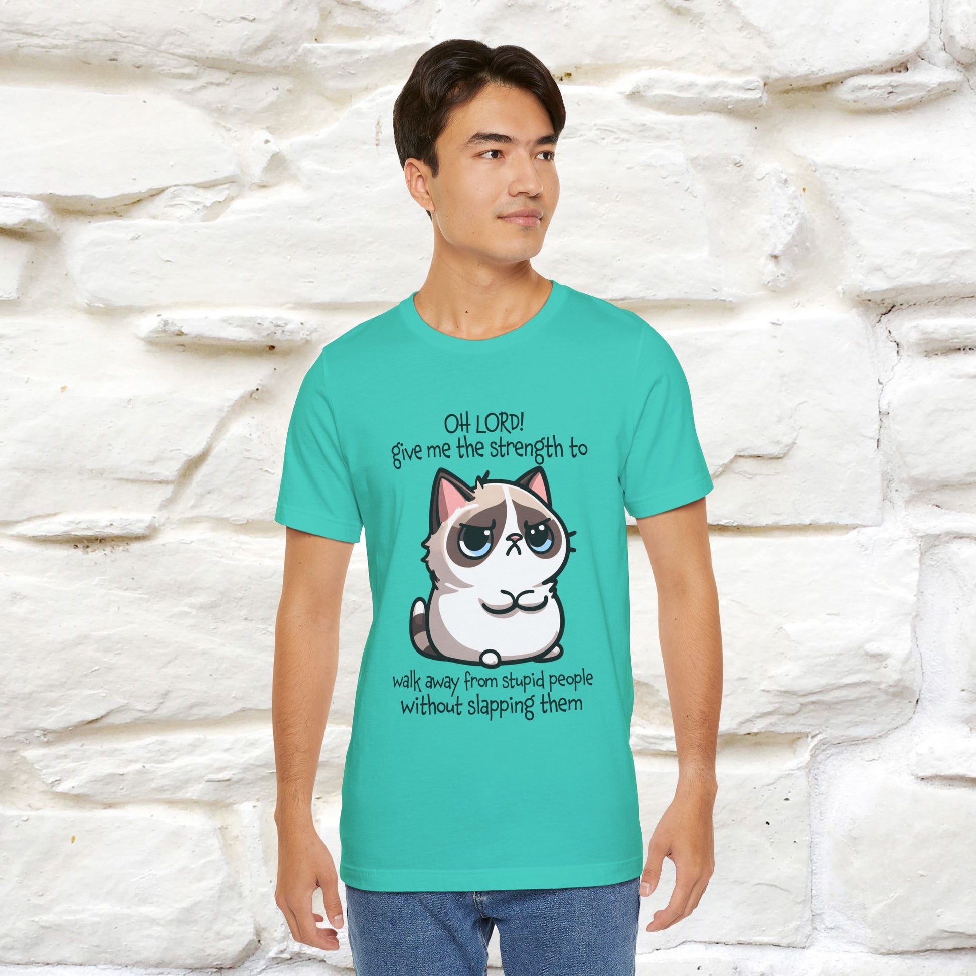''Oh Lord! Give Me Strength to ...'' Cat T-Shirt |  | Nunu&Miao Studio - Nunu&Miao Studio