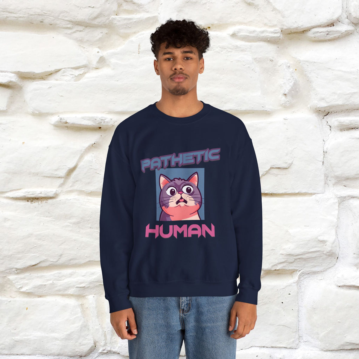 ''Pathetic Human'' |Cat Sweatshirt | Nunu&Miao Studio