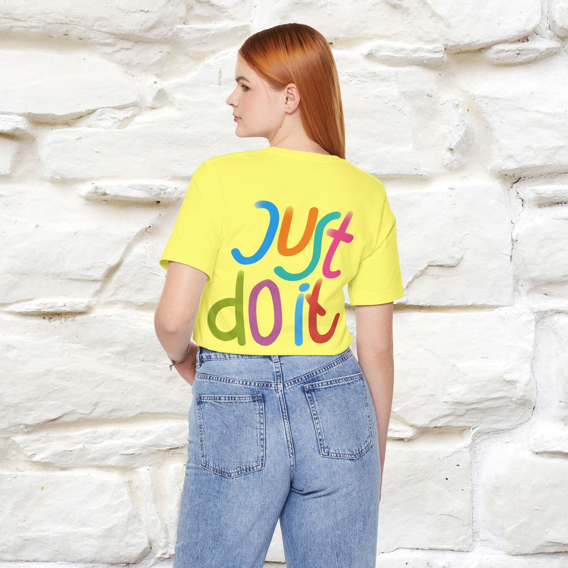 "Yes, Just Do It" Cat T-Shirt| Front & Back Design | Nunu&Miao Studio - Nunu&Miao Studio