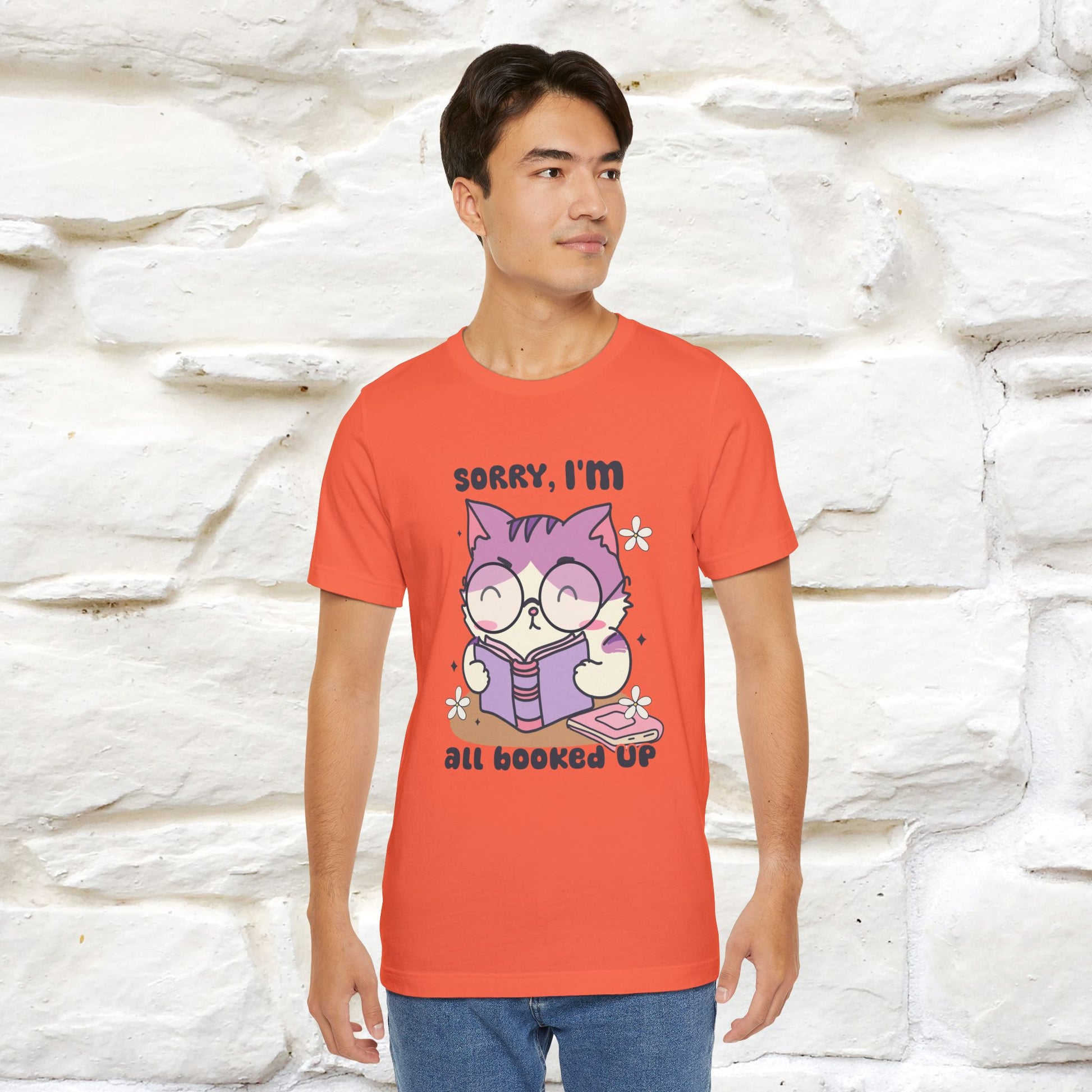 ''Sorry I am All Booked Up| Cute Cat T-Shirt |Nunu&Miao Studio - Nunu&Miao Studio