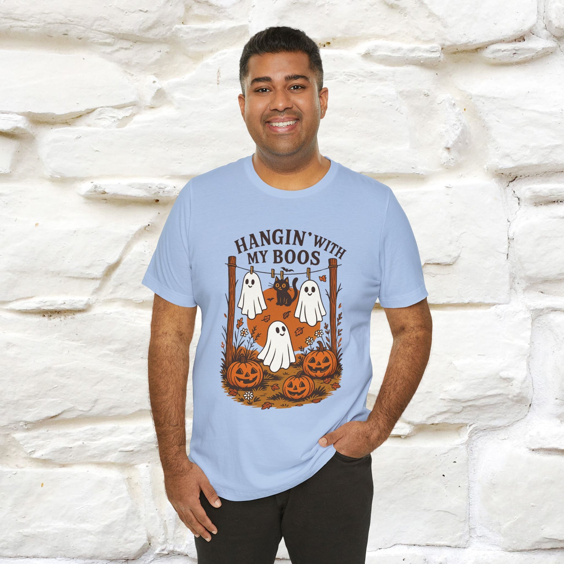 "Hanging With My Boos" Halloween Cat T-shirt |Nunu&Miao Studio - Nunu&Miao Studio