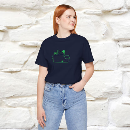 "“Happiness is free. Delivery is extra.” | Cat T-Shirt | Front & Back Design | Nunu&Miao Studio