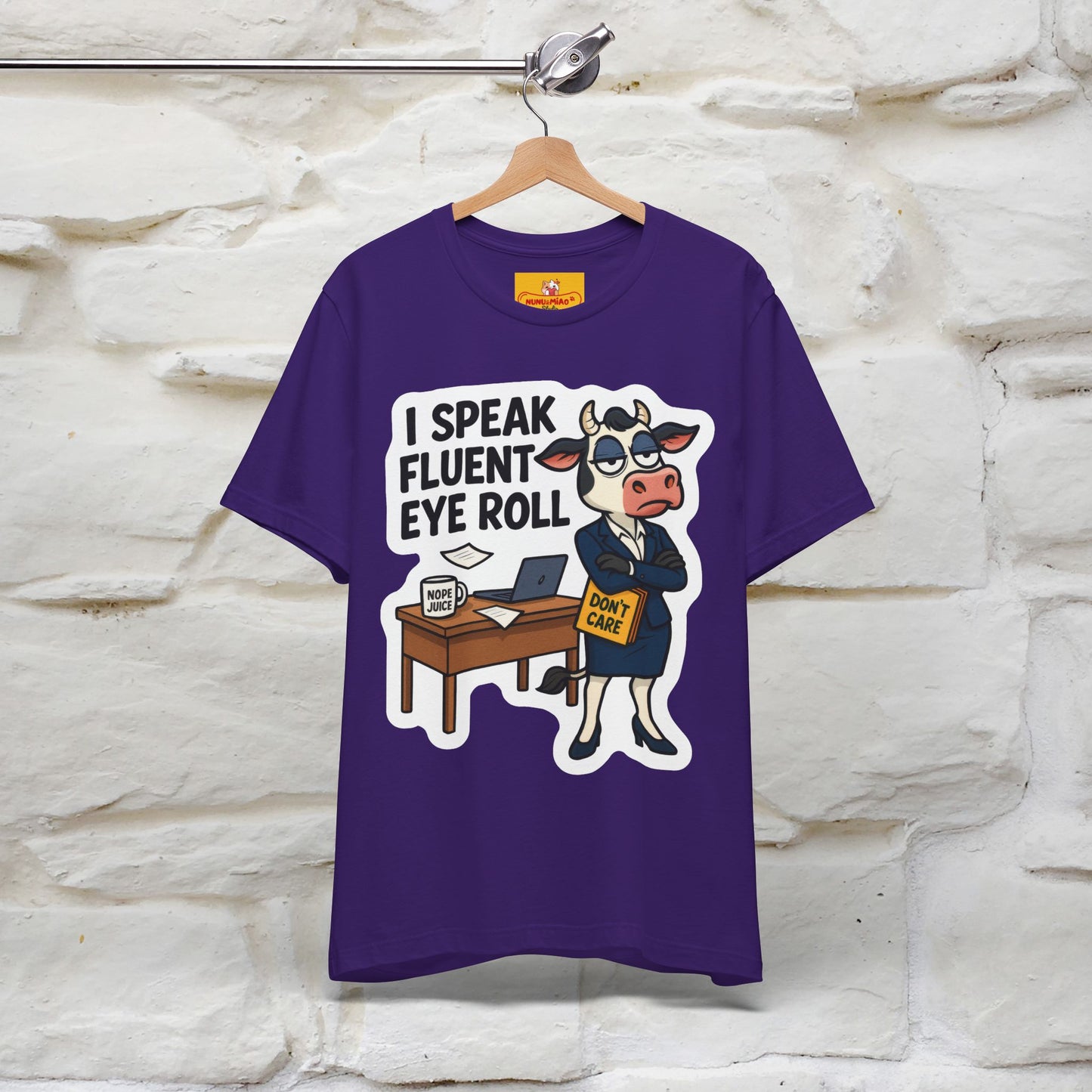 ''I Speak Fluent Eye Roll ''|  Sarcastic Cat T-Shirt | Nunu&Miao Studio