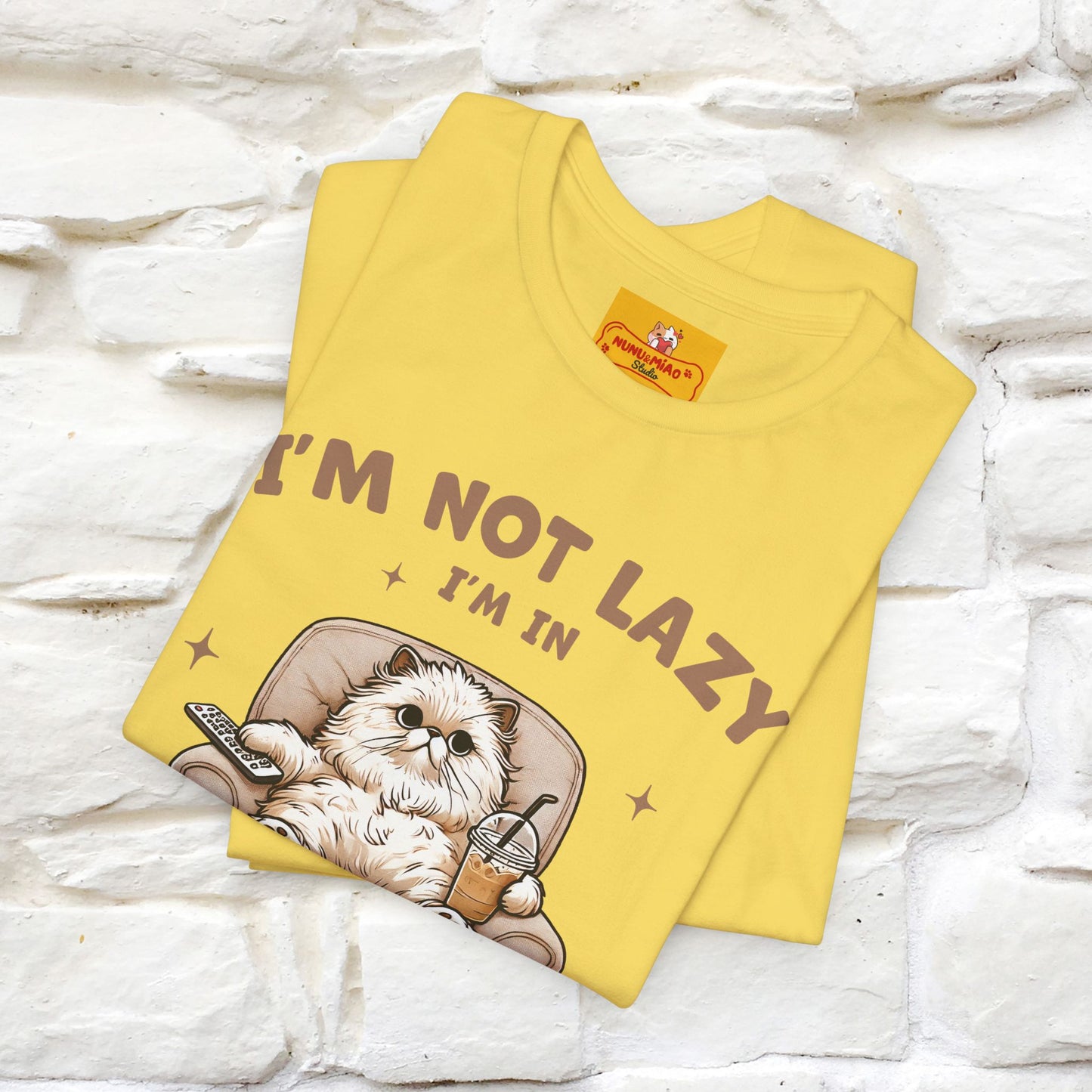 "I'm Not Lazy I'm In Energy-Saving Mode " Cat T-shirt |Nunu&Miao Studio - Nunu&Miao Studio