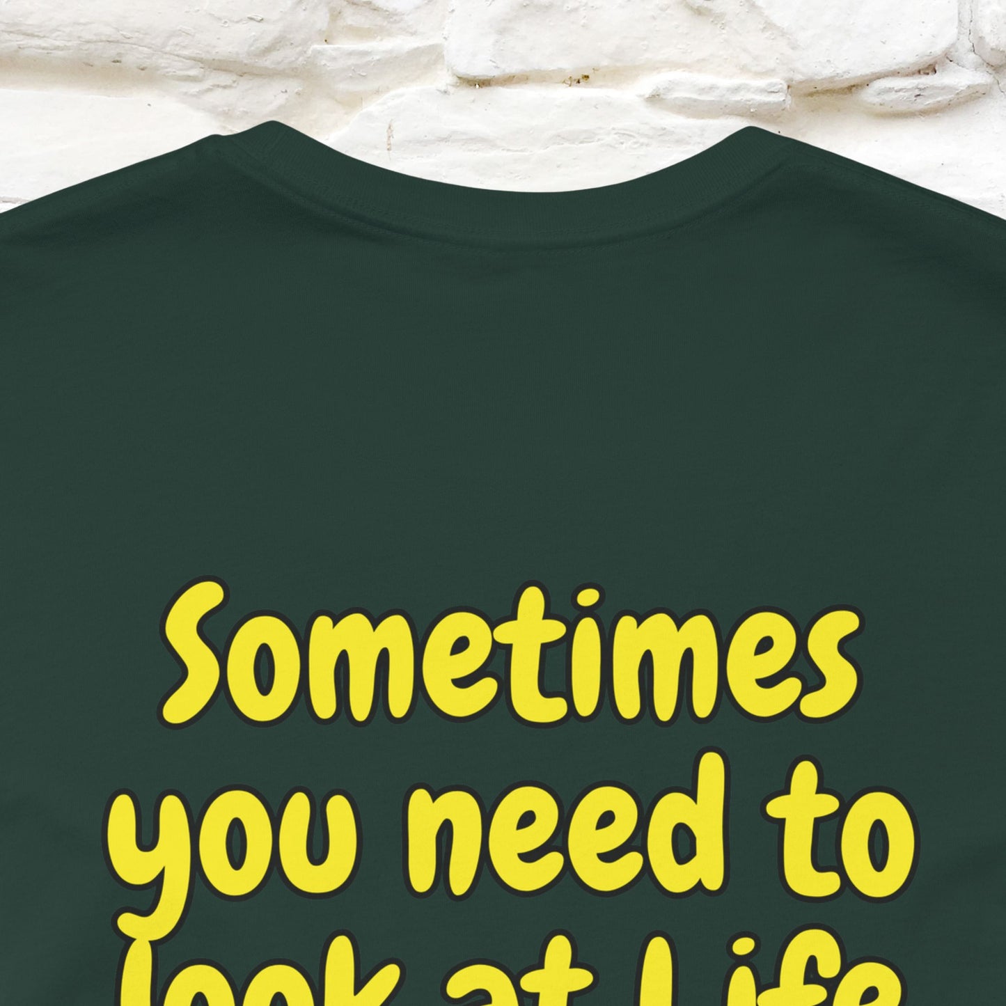 "Sometimes You Need to Look at Life from a Different Perspective" Cat T-Shirt | Front & Back Design | Nunu&Miao Studio - Nunu&Miao Studio