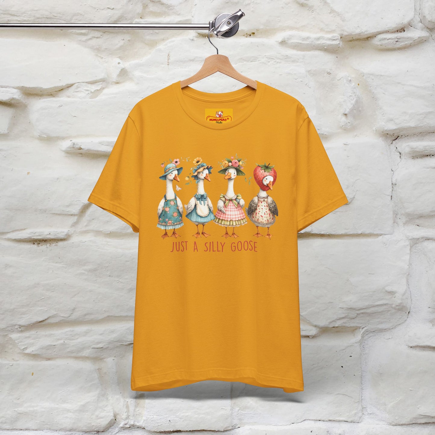 "Just A Silly Goose" Cute T-shirt |Nunu&Miao Studio - Nunu&Miao Studio