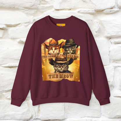 ''The Good, the Bad, and the Meow'' |Cat Sweatshirt | Nunu&Miao Studio