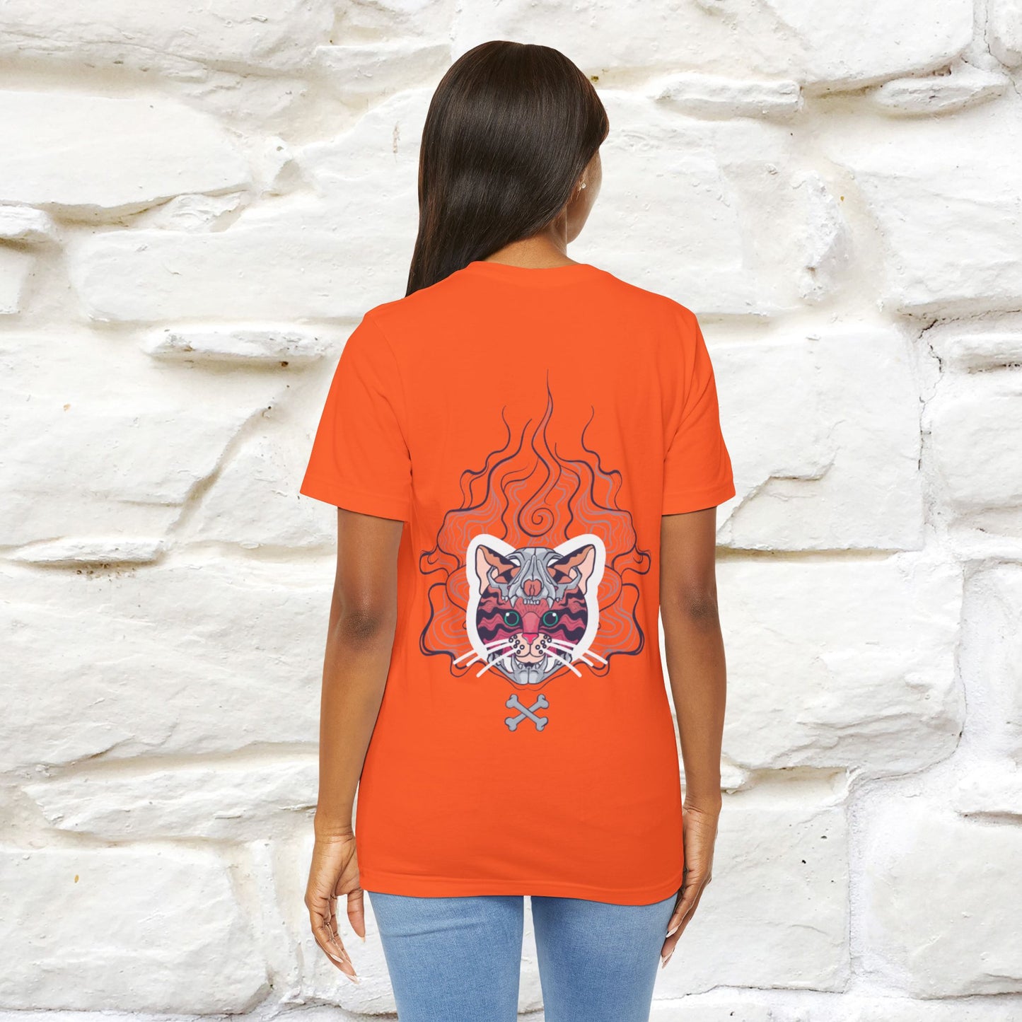 ''Air Fire Cat'' | Cat T-Shirt Front and Back Design | Nunu&Miao Studio - Nunu&Miao Studio
