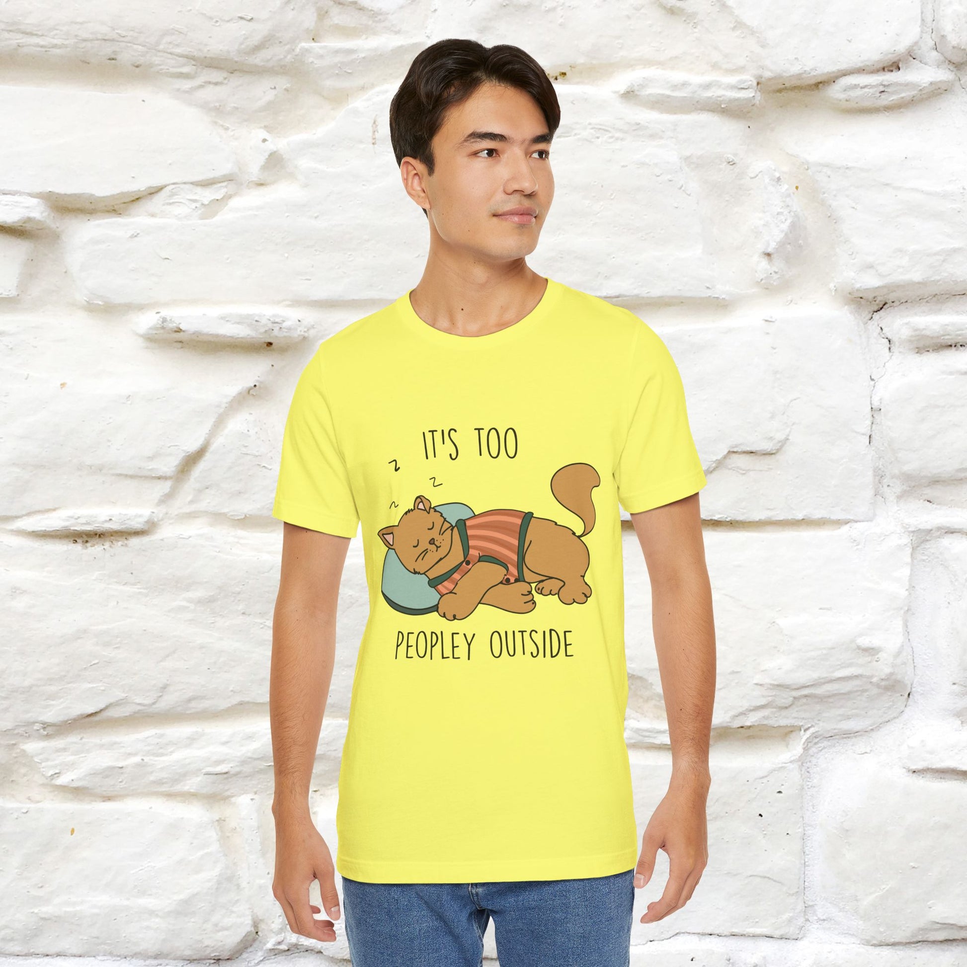 ''It’s Too Peopley Outside'' | Funny Cat T-Shirt | Nunu&Miao Studio - Nunu&Miao Studio