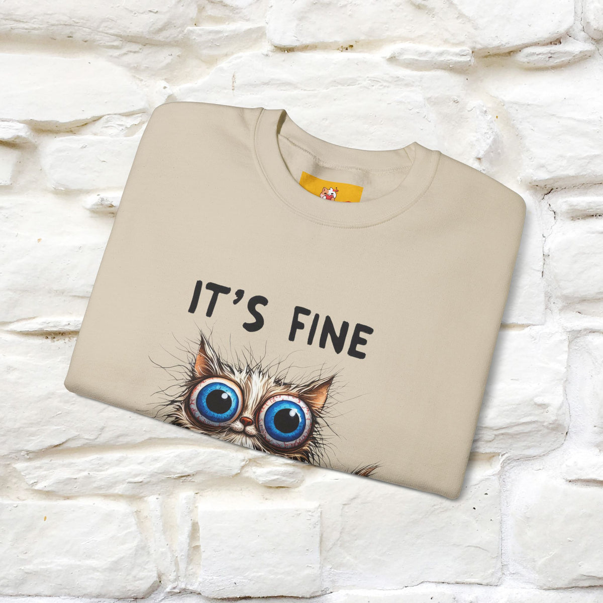 "It's Fine'' |Cat Sweatshirt | Nunu&Miao Studio