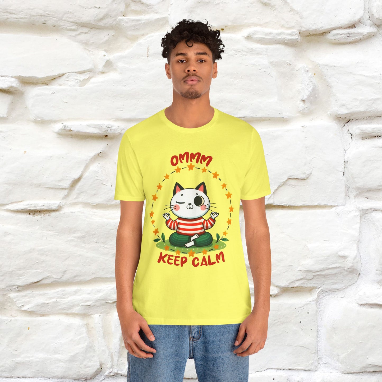 ''Ommm, Keep Calm'' Cat T-Shirt | Nunu&Miao Studio - Nunu&Miao Studio