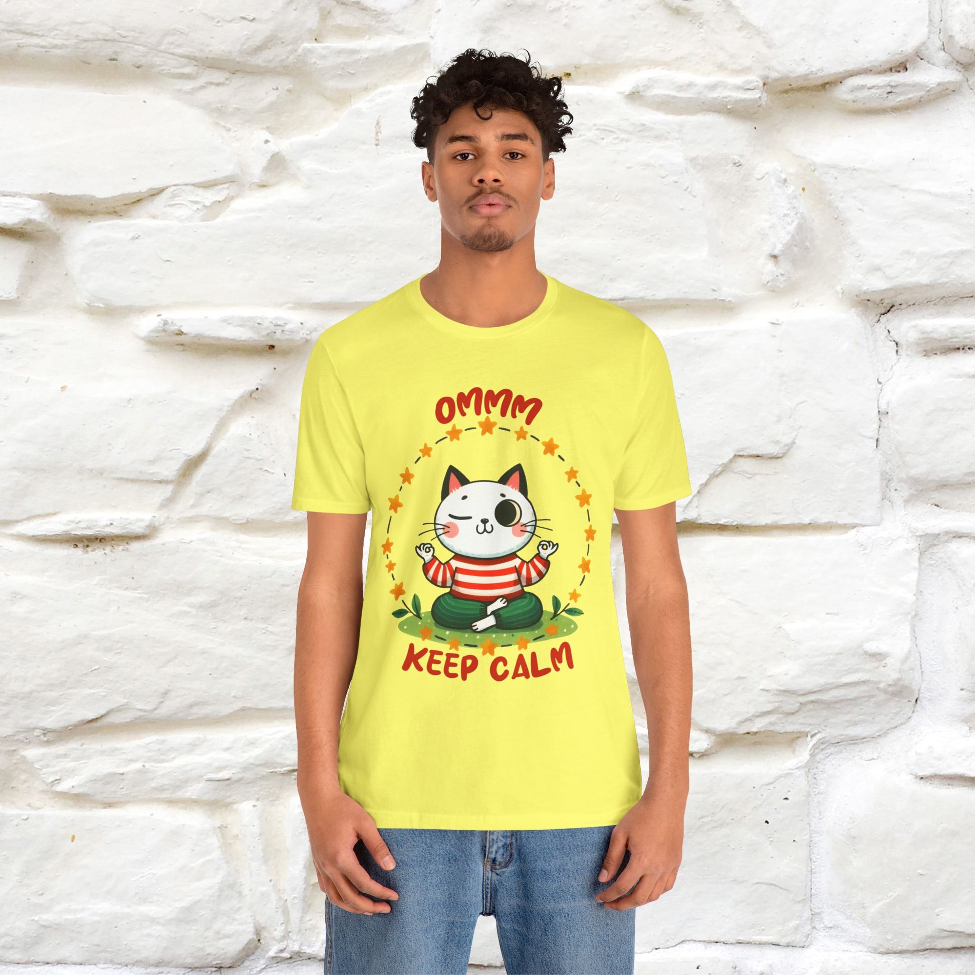 ''Ommm, Keep Calm'' Cat T-Shirt | Nunu&Miao Studio - Nunu&Miao Studio