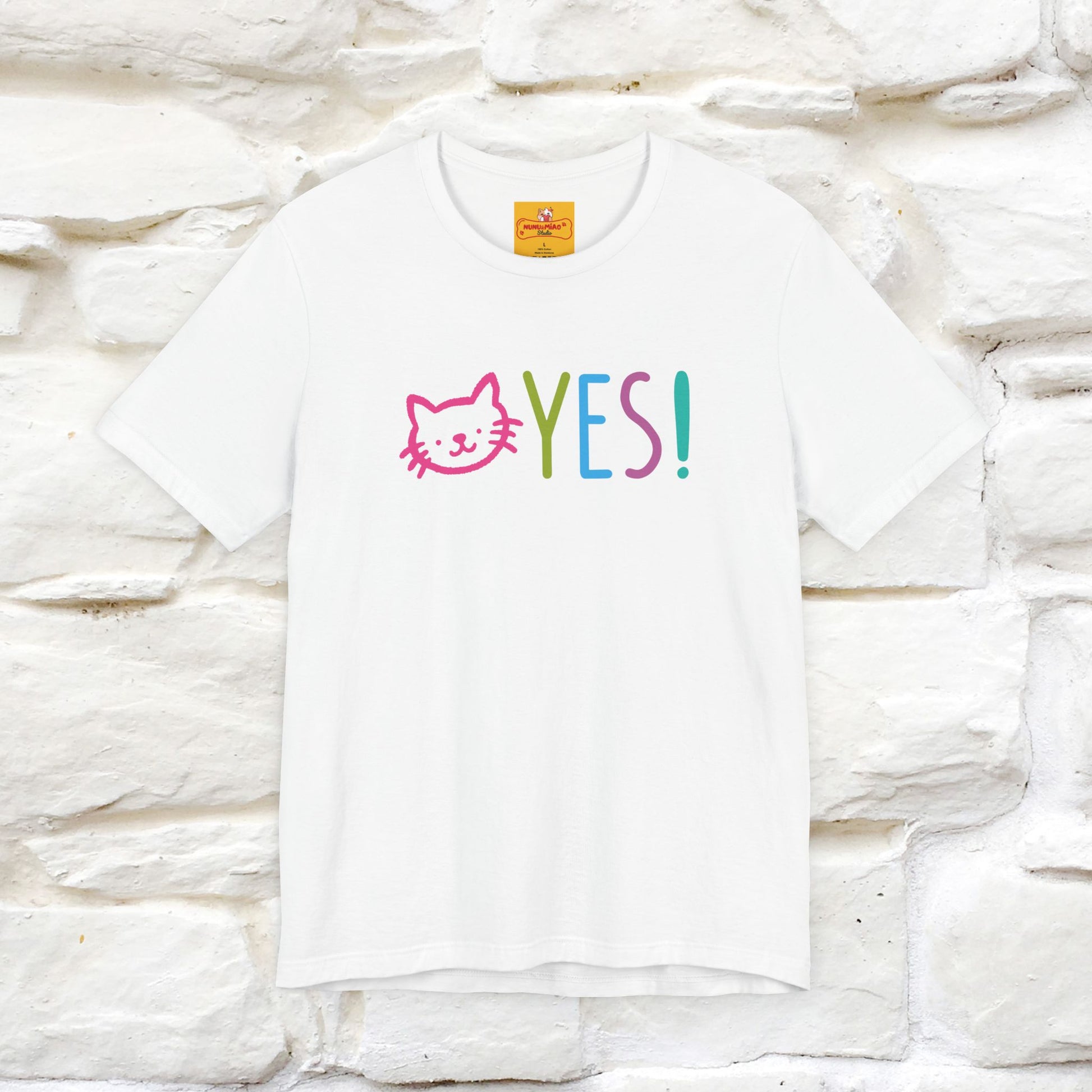 "Yes, Just Do It" Cat T-Shirt| Front & Back Design | Nunu&Miao Studio - Nunu&Miao Studio