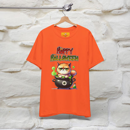 "Angry Cat Happy Halloween" Cat  T-shirt |Nunu&Miao Studio - Nunu&Miao Studio