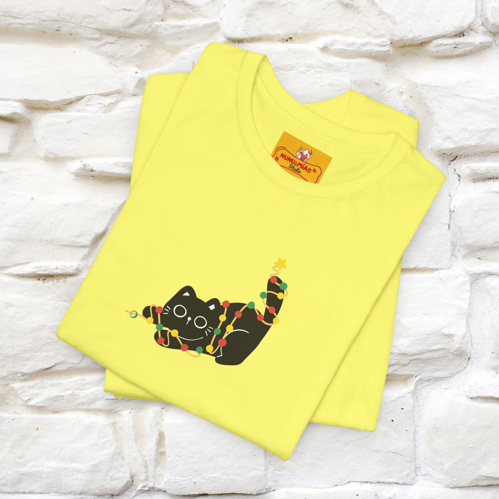 ''Be The Light" Cat T-Shirt| Front & Back Design | Nunu&Miao Studio - Nunu&Miao Studio