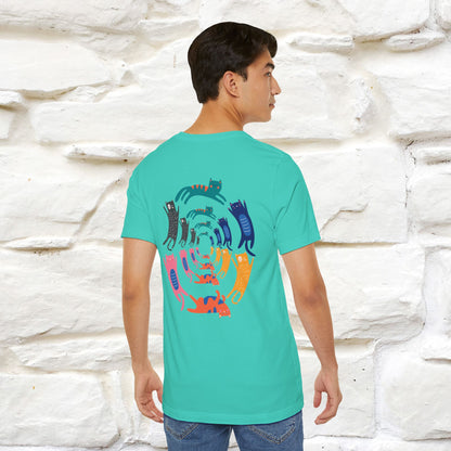 "The Hypnotic Meow'' Cat T-Shirt Front and Back Design | Nunu&Miao Studio - Nunu&Miao Studio