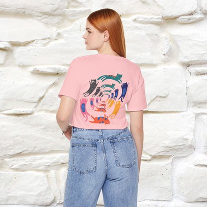 "The Hypnotic Meow'' Cat T-Shirt Front and Back Design | Nunu&Miao Studio - Nunu&Miao Studio