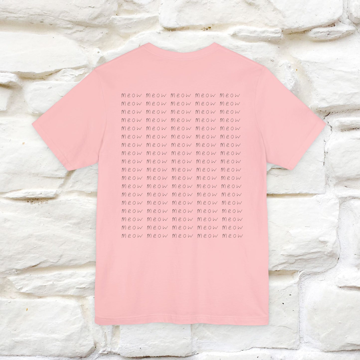 "Meow Meow Meow" Cat T-Shirt | Front & Back Design | Nunu&Miao Studio - Nunu&Miao Studio