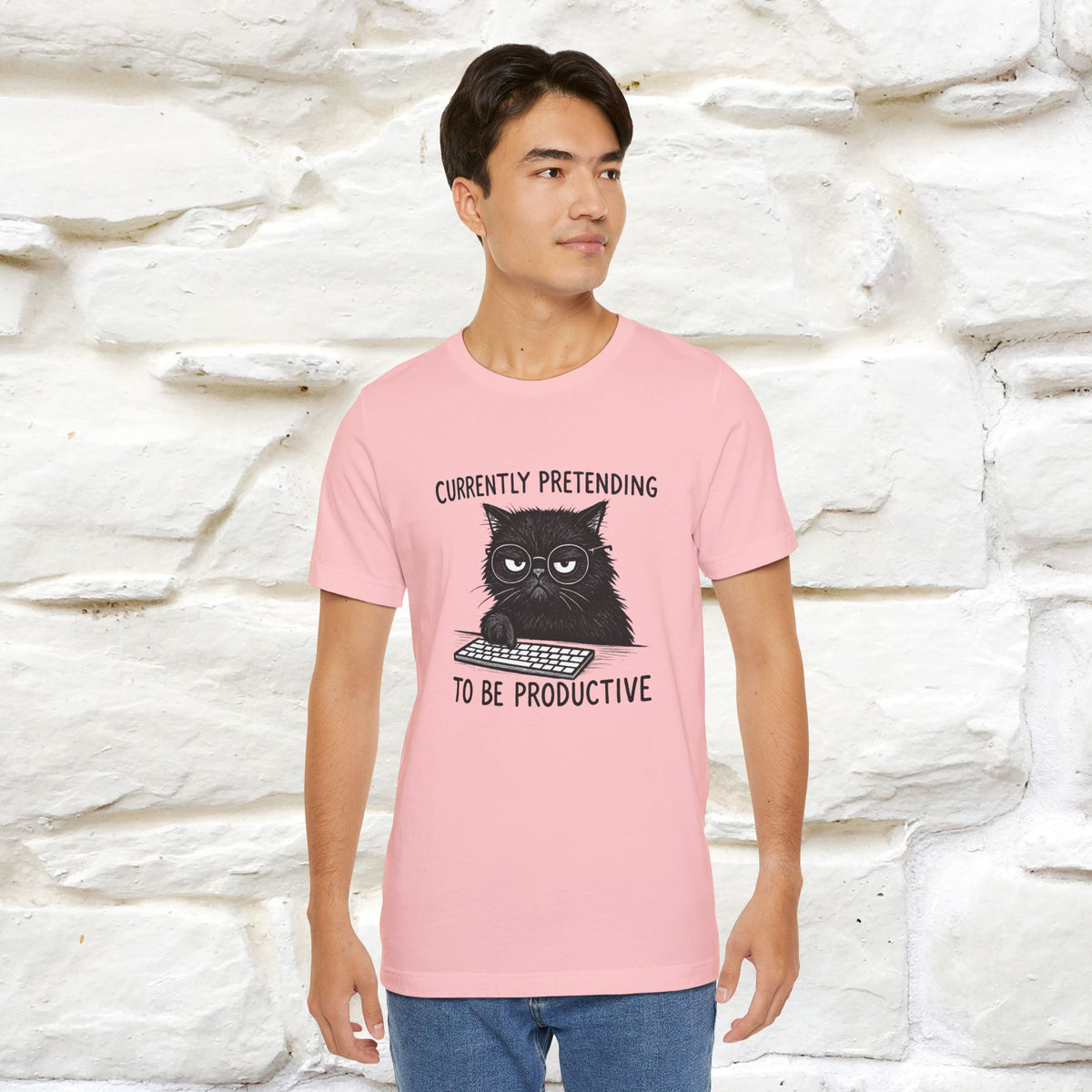 "Currently Pretending To Be Productive" |Cat T-Shirt | Nunu&Miao Studio