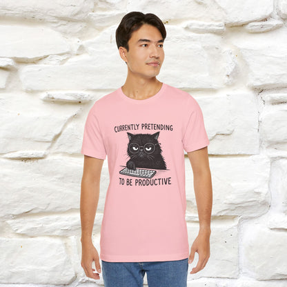 "Currently Pretending To Be Productive" |Cat T-Shirt | Nunu&Miao Studio