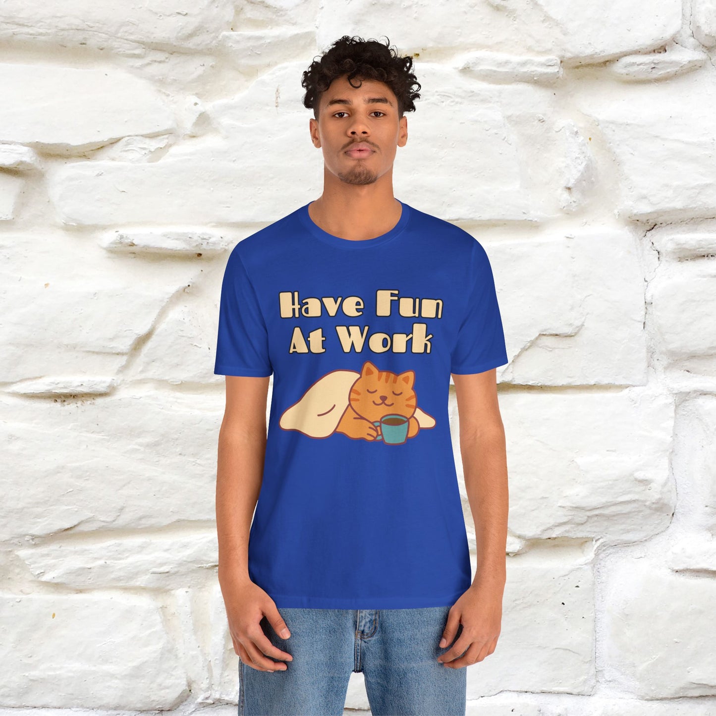 "Have Fun At Work" Cat T-shirt |Nunu&Miao Studio - Nunu&Miao Studio