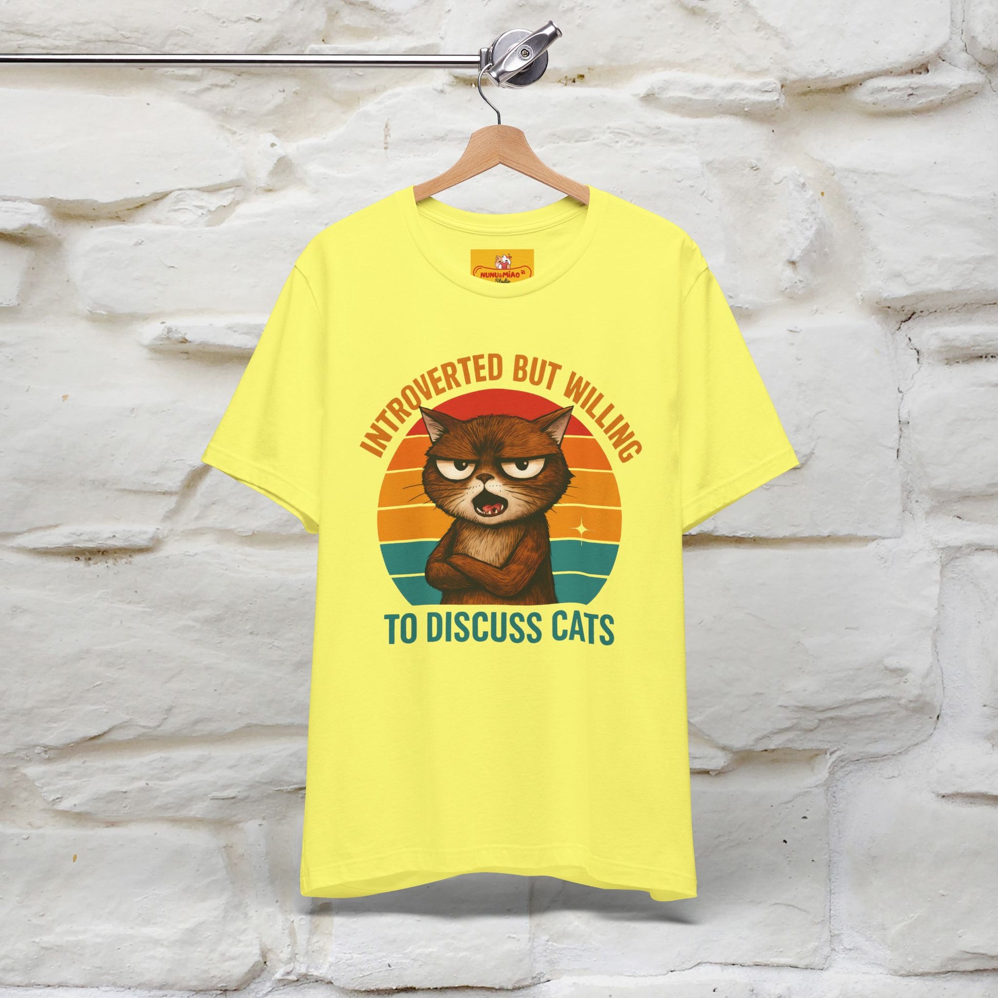 "Introverted But Willing To Discuss Cats" Antisocial Cat T-shirt |Nunu&Miao Studio - Nunu&Miao Studio