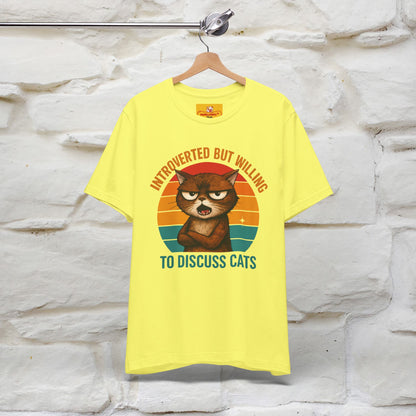 "Introverted But Willing To Discuss Cats" Antisocial Cat T-shirt |Nunu&Miao Studio - Nunu&Miao Studio