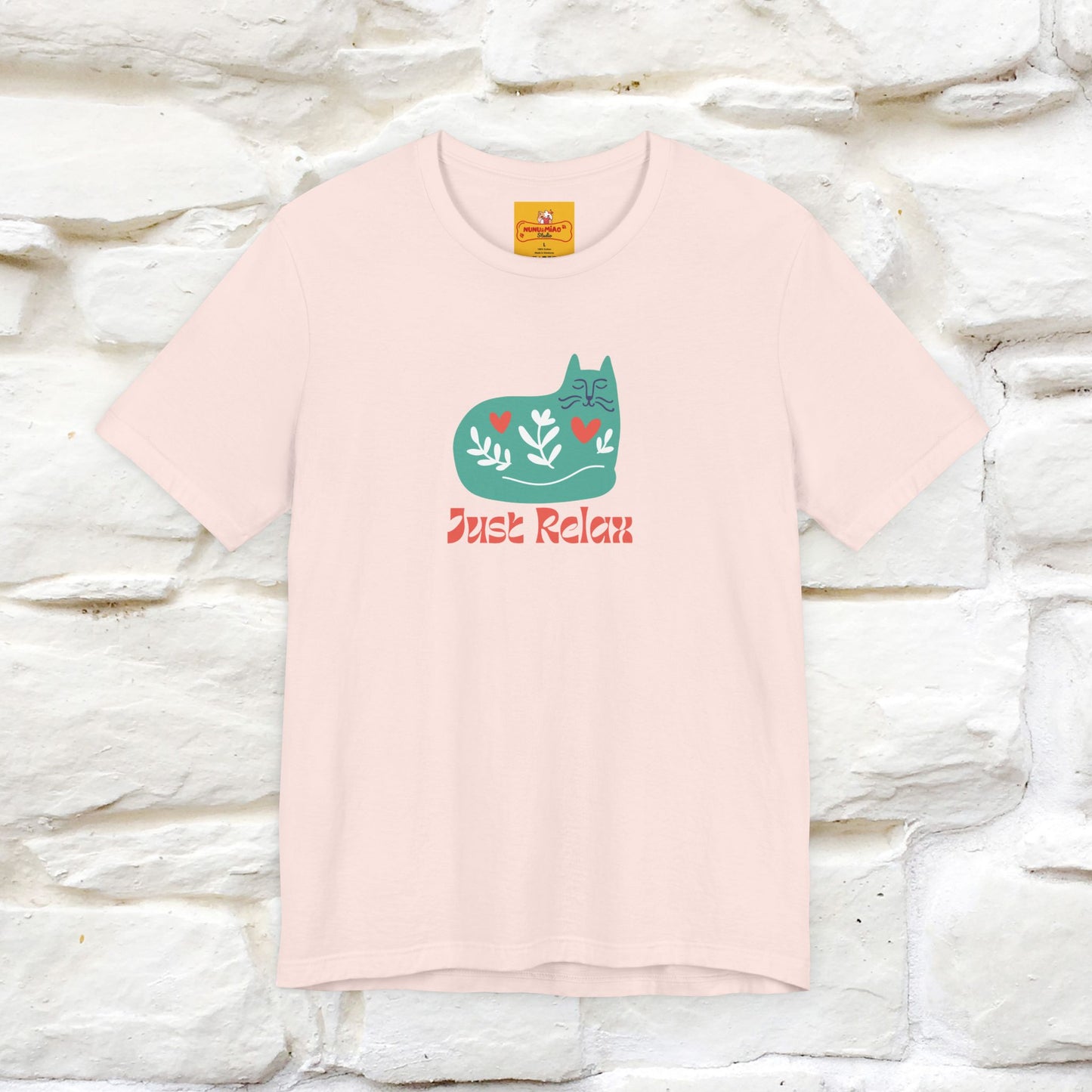 "Just Relax'' Cat T-Shirt Front and Back Design | Nunu&Miao Studio - Nunu&Miao Studio