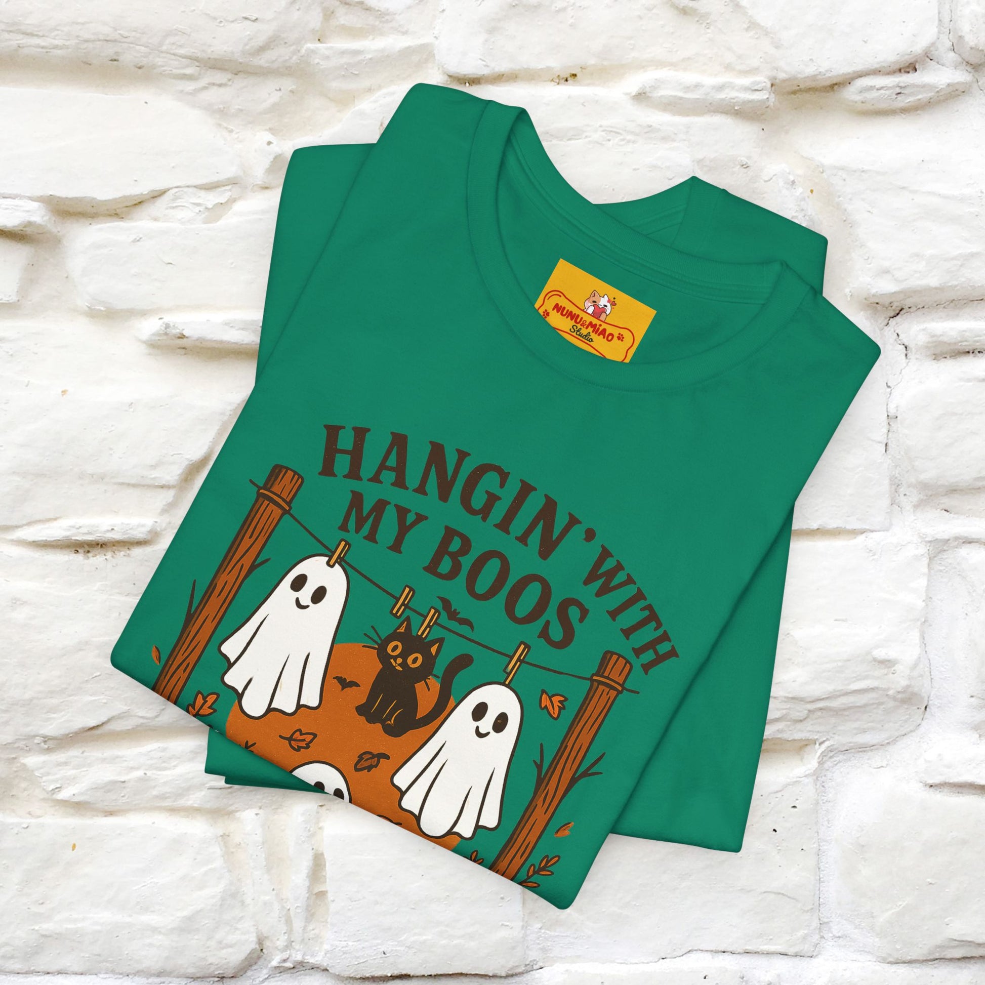 "Hanging With My Boos" Halloween Cat T-shirt |Nunu&Miao Studio - Nunu&Miao Studio