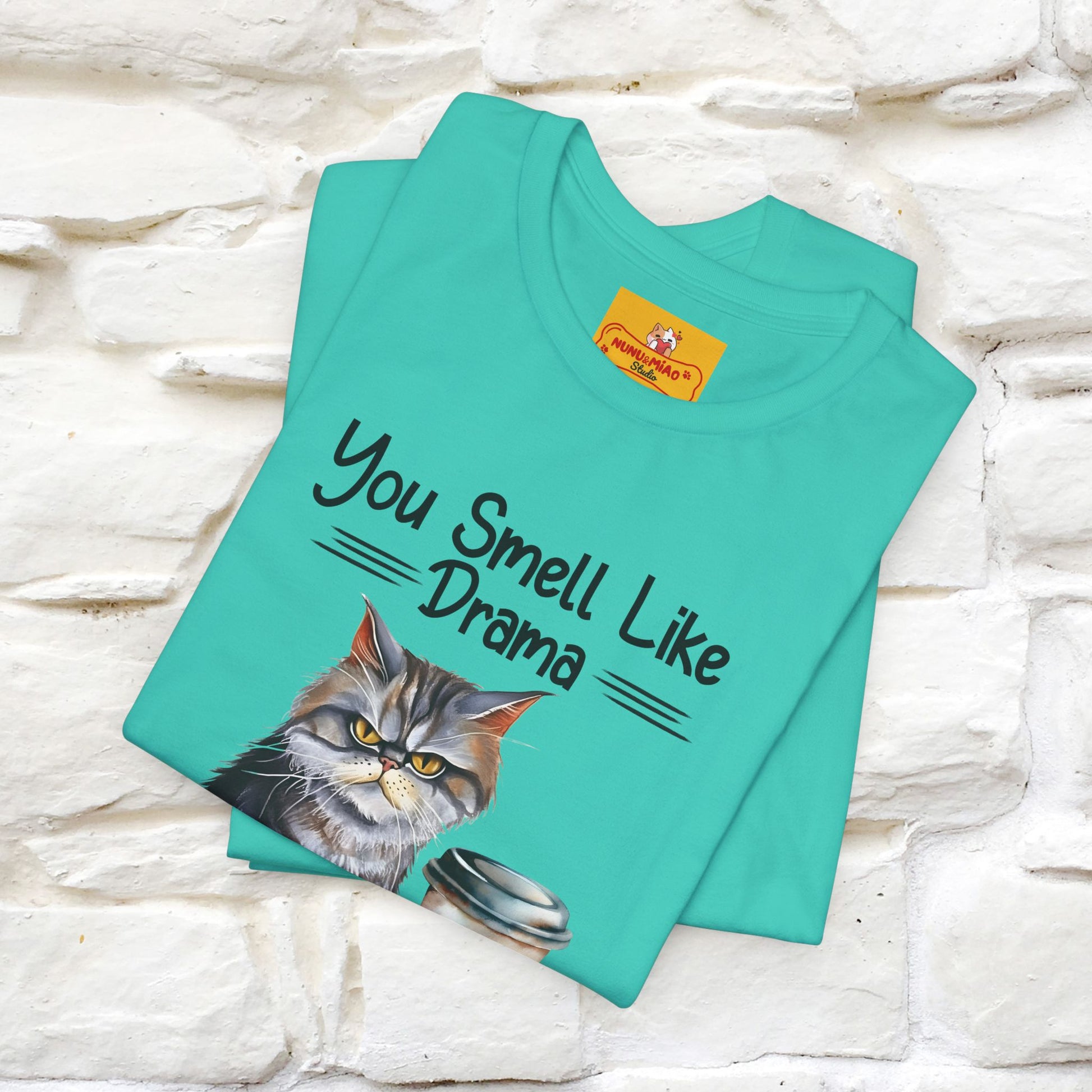 You Smell Like Drama and a Headache" Cat T-Shirt for Men & Women | 100% Cotton* - Nunu&Miao Studio