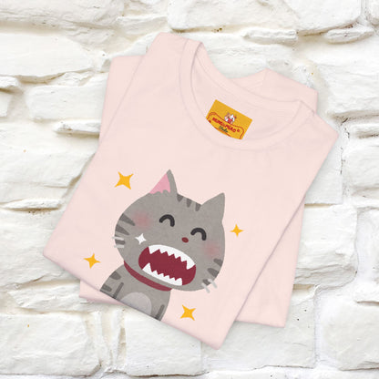 "Smile, Sparkle, Shine" Cat T-Shirt | Front & Back Design | Nunu&Miao Studio - Nunu&Miao Studio