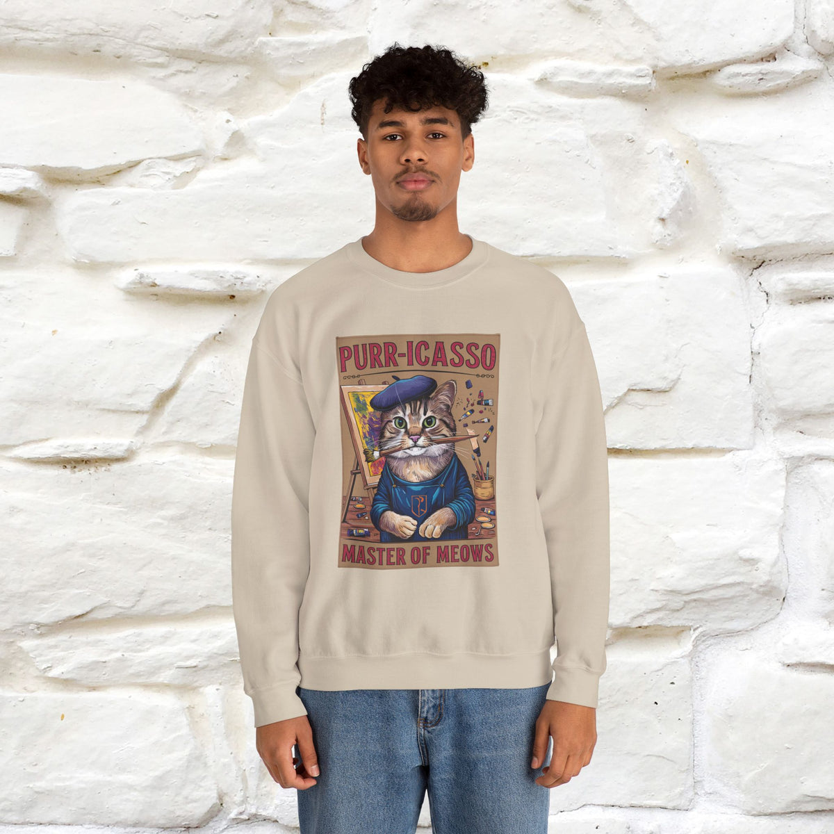 "Purr-icasso.'' |Cat Sweatshirt | Nunu&Miao Studio