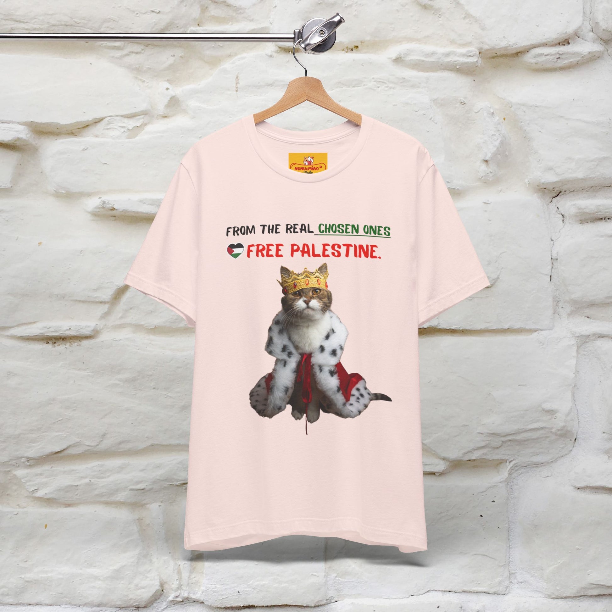 "From the real chosen ones  Free Palestine." Cat T-shirt |Nunu&Miao Studio - Nunu&Miao Studio