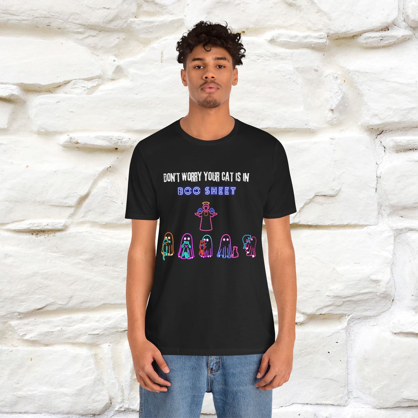 ''Don't Worry Your Cat Is In Boo Sheet'' - Cat T-Shirt- Nunu&Miao Studio - Nunu&Miao Studio