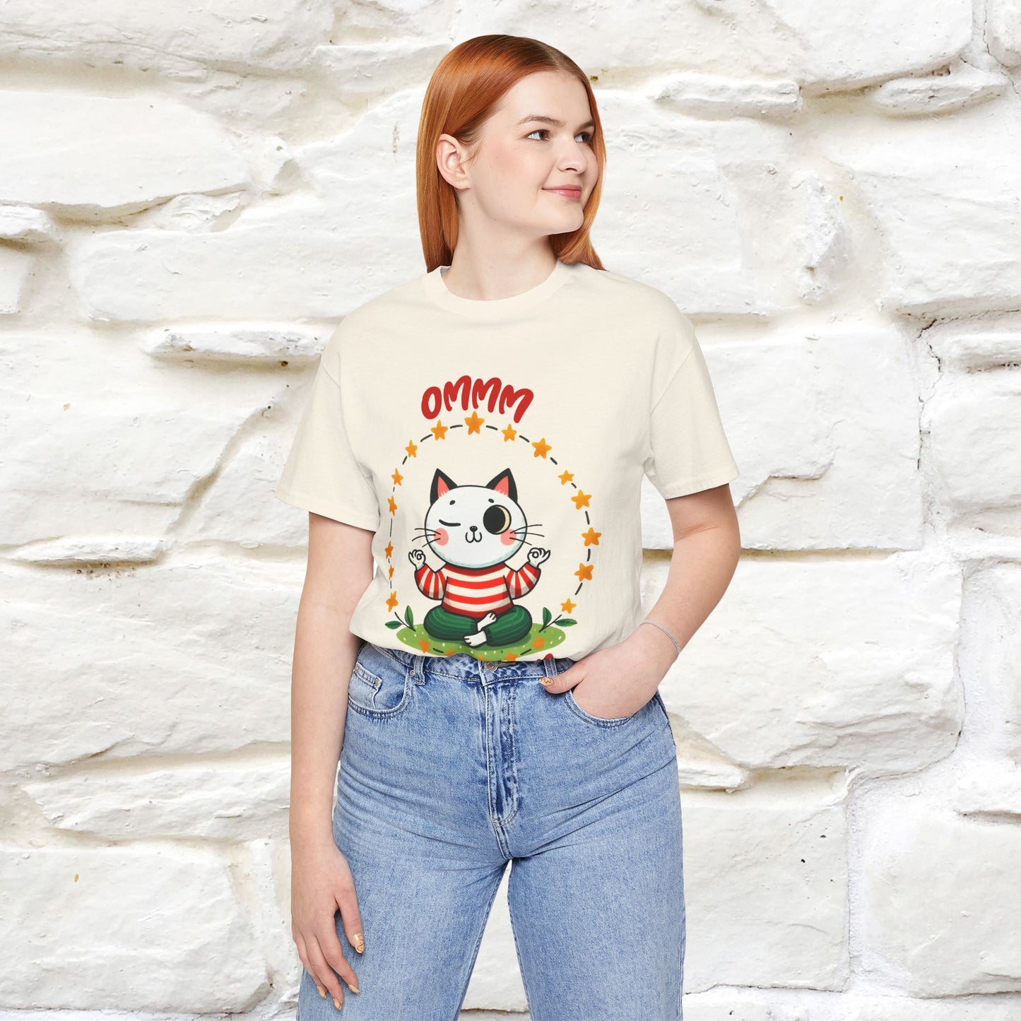 ''Ommm, Keep Calm'' Cat T-Shirt | Nunu&Miao Studio - Nunu&Miao Studio