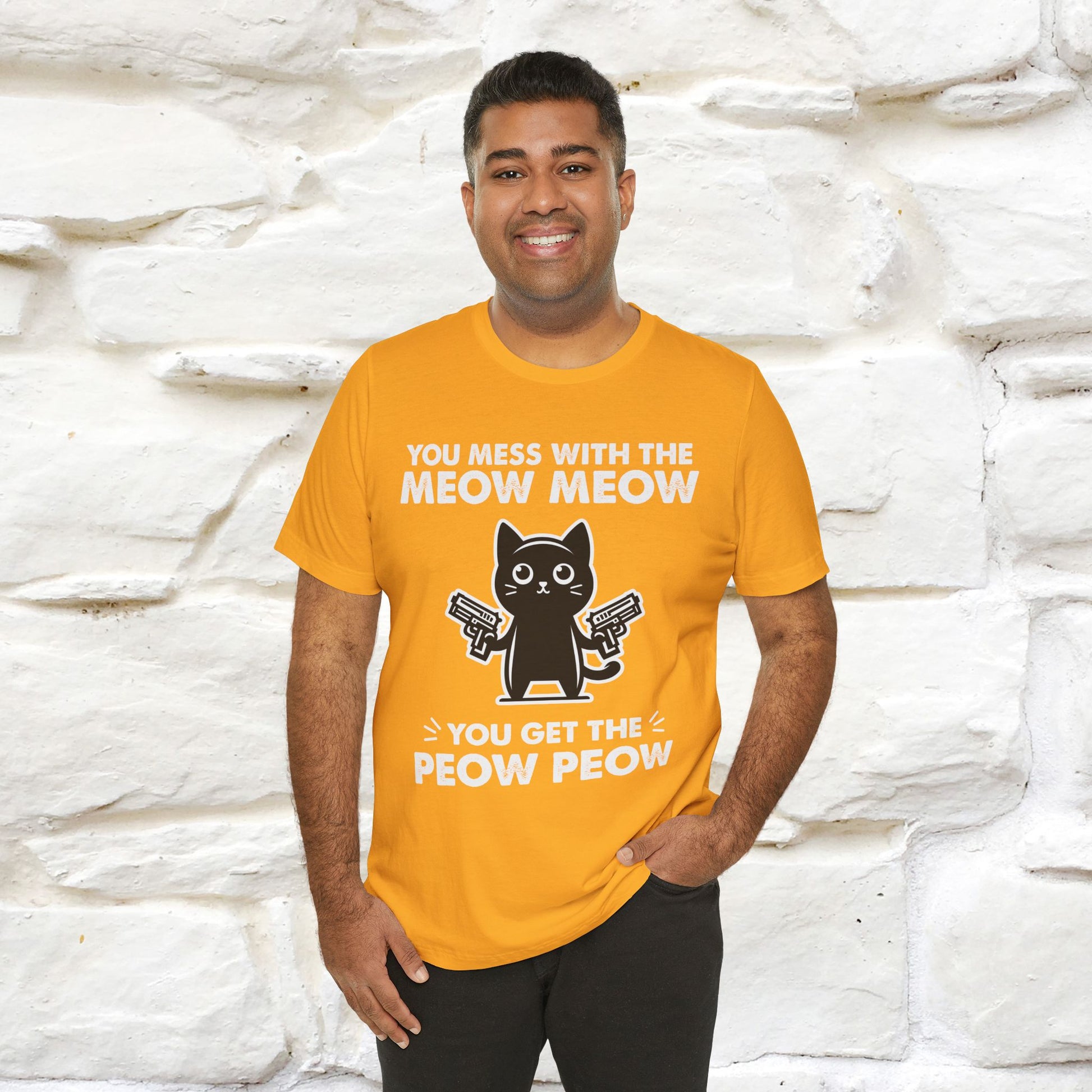 "You Mess With The Meow Meow, You Get The Peow Peow" Cat T-shirt |Nunu&Miao Studio - Nunu&Miao Studio