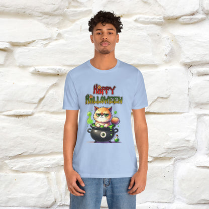 "Angry Cat Happy Halloween" Cat  T-shirt |Nunu&Miao Studio - Nunu&Miao Studio