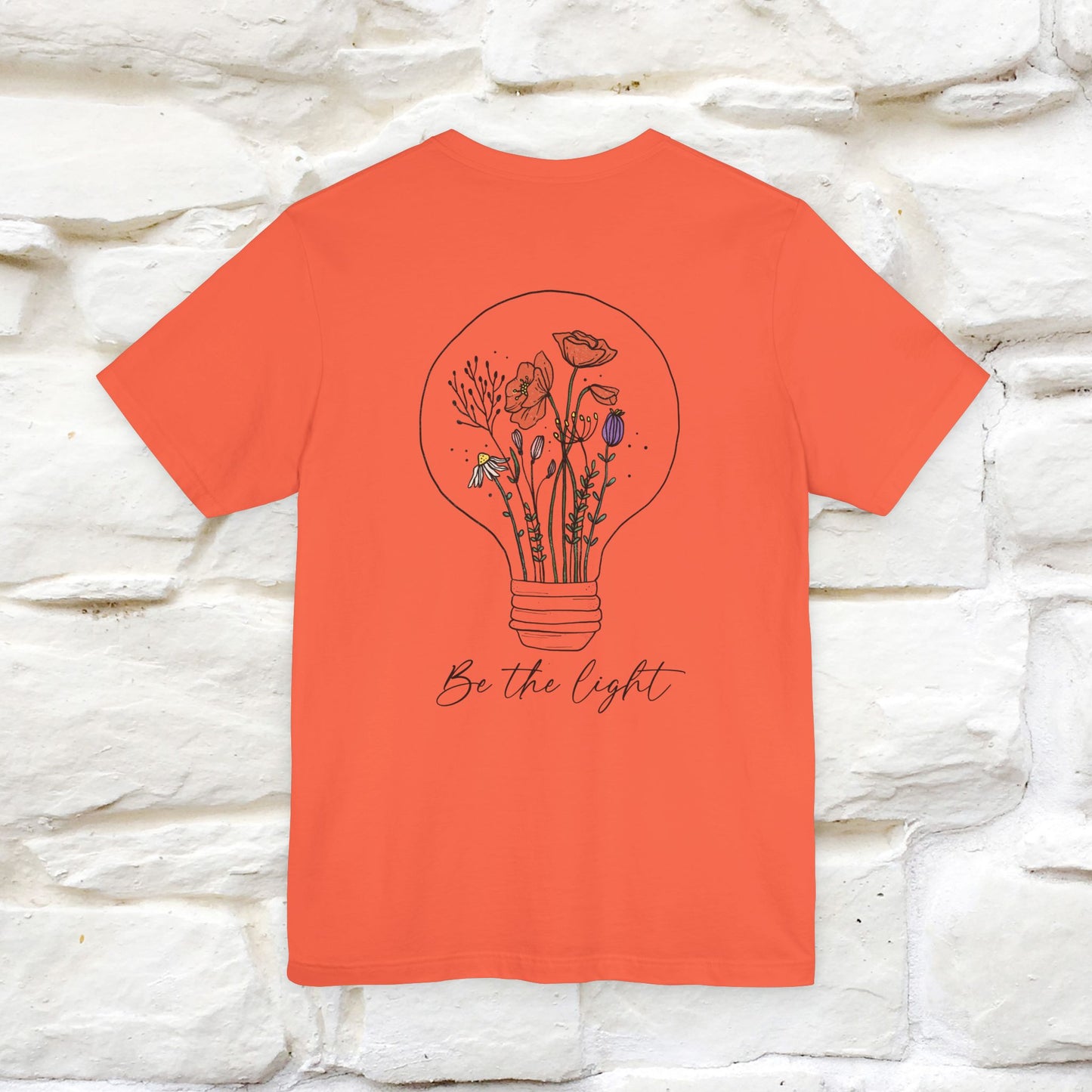 "Be The Light" Cat T-Shirt | Front & Back Design | Nunu&Miao Studio - Nunu&Miao Studio